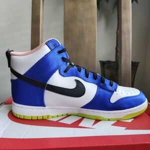 Nike Dunk High Blue Satin Unisex Women's Size 11 / Mens Size 9.5 DV2185-100